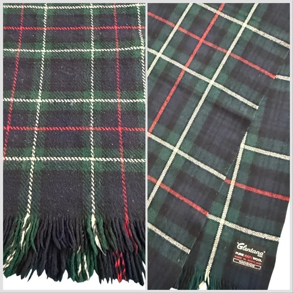 Glentana MacKenzie Tartan Scarf Bundle 3 Scottish‎ Plaid Lot Wool